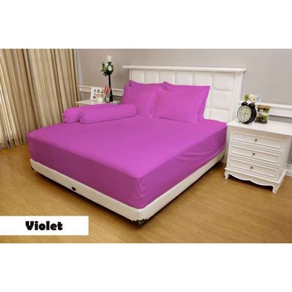 TERMURAH SPREI EMBOS WANNA POLOS UKURAN 160X200 CM 2 BANTAL+2 GULING ANTI LUNTUR - LAGI PROMO