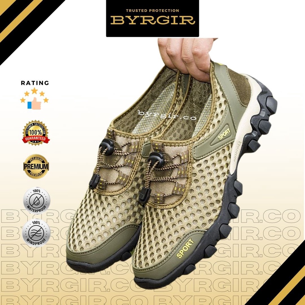 BYRGIR Sepatu  Gunung Hiking Sport Casual Pria Sneaker Trekking Quick Dry Outdoor Import Sporturedo Stonger Terbaru Shoe Olahraga Laki Laki Original