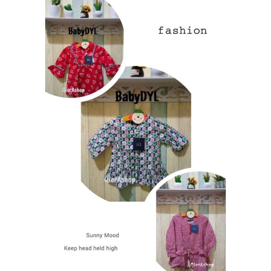 blouse kemeja anak baby DYL baby colours curly kids icon