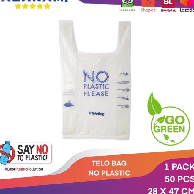 

KANTONG TELOBAG 28 X 47CM PLASTIK BIODEGRADABLE ECO FRIENDLY 50PCS