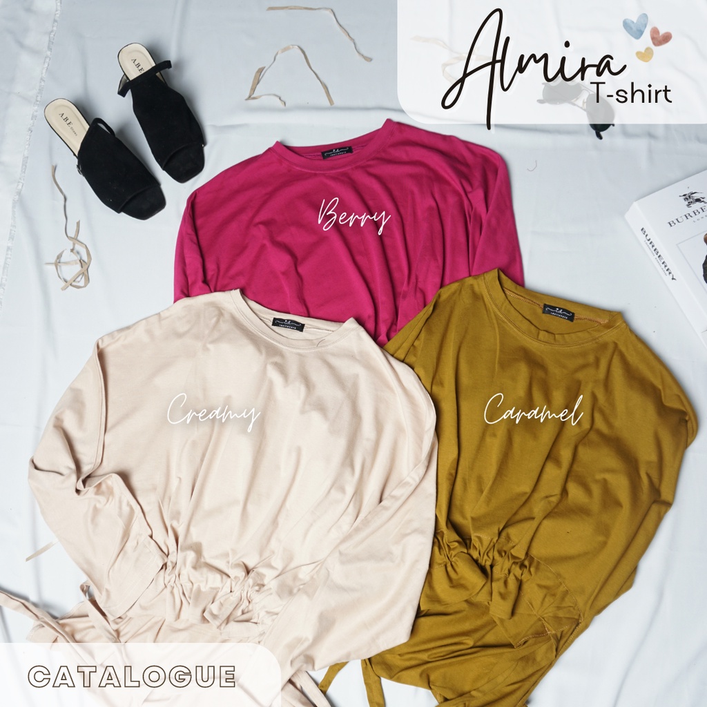 Almira Serut Tshirt by idellstore - Kaos serut depan adem premium korean tshirt