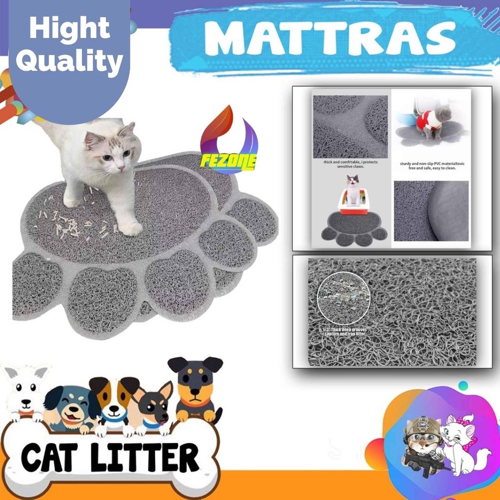 Matras Cat Litter Mat Keset Tempat Pasir Kucing / Matras Litter Box / Alas Bak Pasir Kucing FEZONE