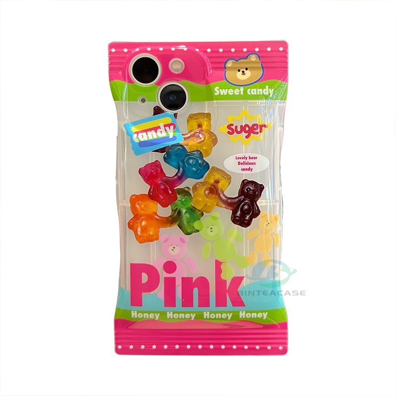 Realme 10 C35 C31 C33 C30 Realme5 6i 5s 5i 7i C15 C25s C21Y C25Y C11 C12 C25 C11 2021 C20 C20A C3 C1 Gummy Bear Kantong Kemasan Permen Soft TPU Phone Case Binteacase