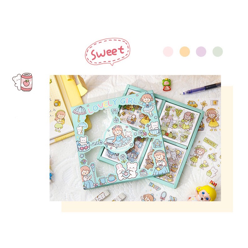 Isi 100 Lembar Sticker Deco Aesthetic Lucu Momo Stiker Anti Air Tumblr DIY Hp Stiker Motif Kartun Lucu ala Korea Dekorasi Buku Diary Memo Journal Catatan Harian Anak Sekolah Alat Tulis Bahan Stiker Transparant Bisa Untuk Kado Ulang Tahun GUDANG