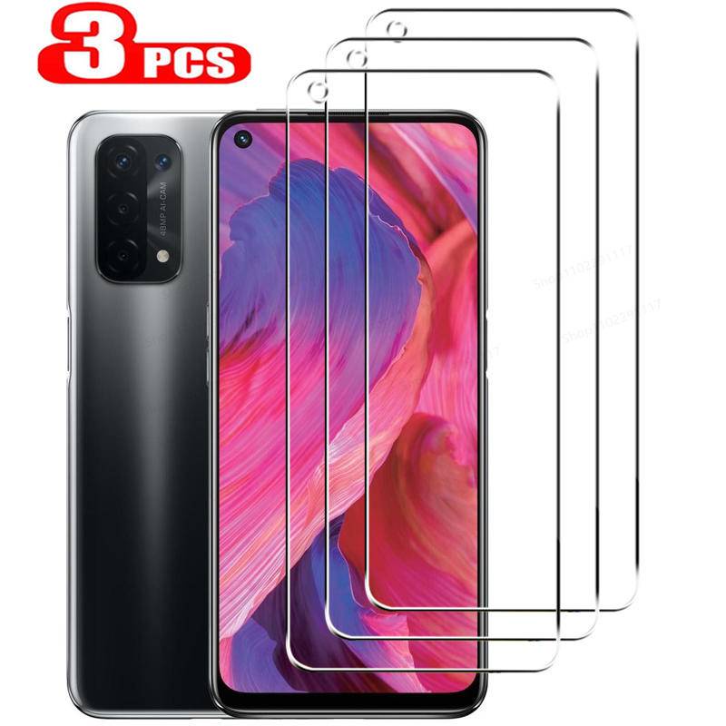 3pcs Pelindung Layar Tempered Glass HD Untuk Oppo A53 A74 A73 A33 A96 A76 A16K A94 A54 A15 A15S A13 A72 A92 A53 A93 A91 A12 A5 4G 5G