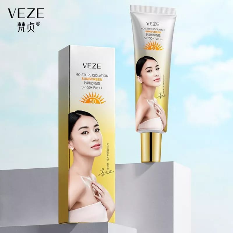 Veze Tabir Surya SPF50+ Krim Pemutih Pelindung Kulit Pelembab Anti Penuaan