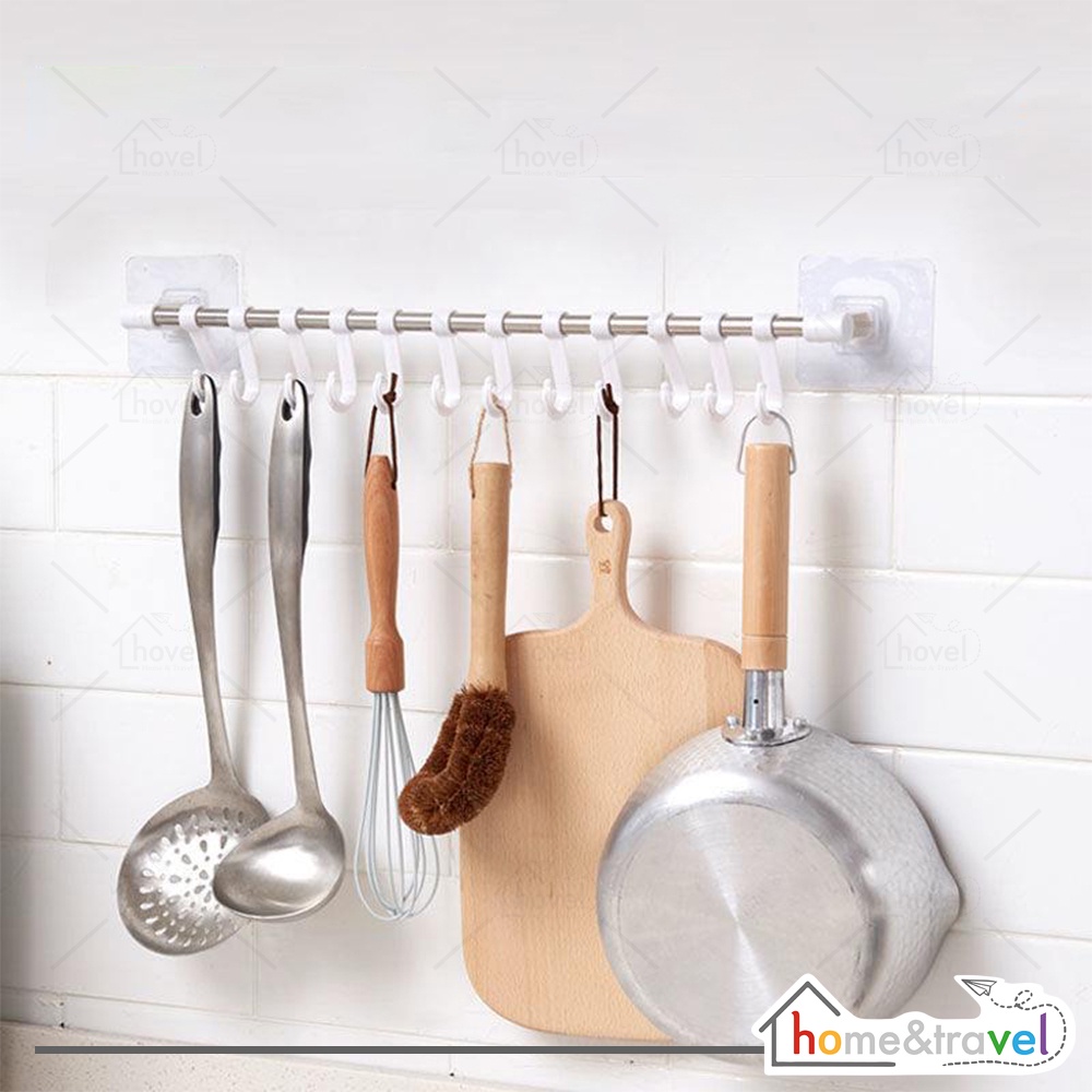 HOVELSHOP Gantungan Spatula Alat Masak Dapur Stainless Tempel Dinding Tembok Murah