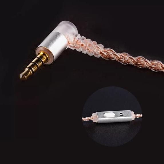 KBEAR 4 Core Upgrade Kabel Earphone 2 Pin 0.78 with MIC Type A B Blon