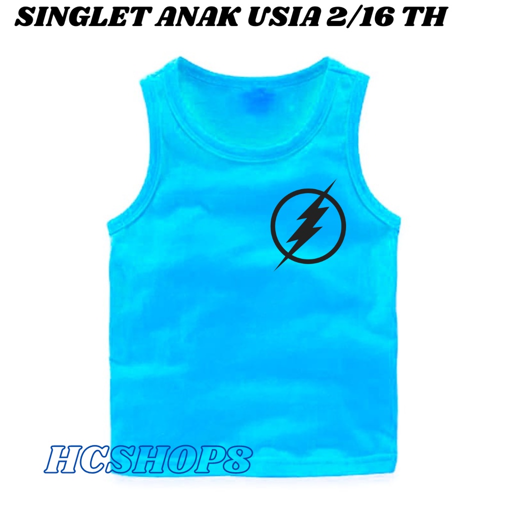 Baju Singlet PETIR Anak usia 2-16 Tahun kaos Singlet Anak Unisex Anak Dalaman Anak Tanktop Ank