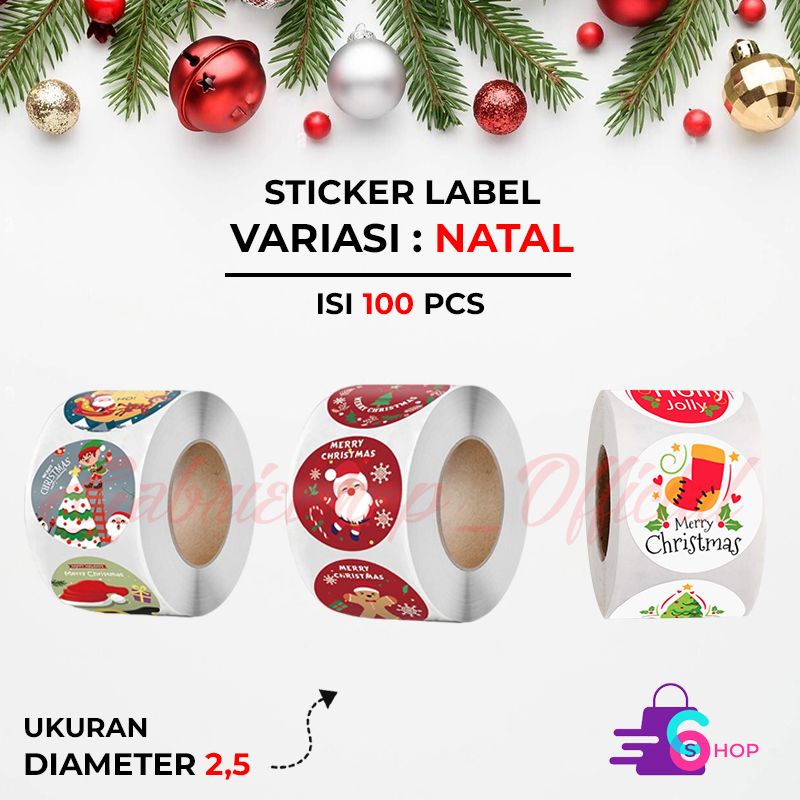 

(100pcs) STIKER LABEL ROLL VARIASI NATAL || CHRISTMAS || LIMITED EDITION