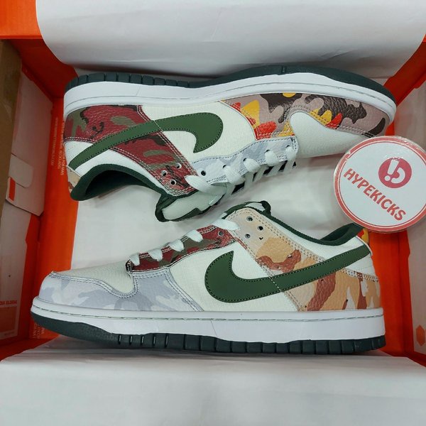 Sepatu Sneakers Nike Sb Dunk Low Sail Multi Camo Premium Original - Nike Sb Dunk Low Se Multi-Camo