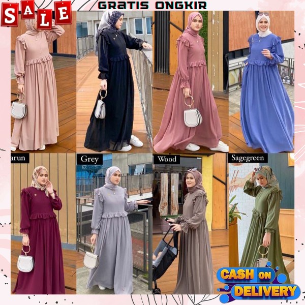 Baju Gamis Terbaru Wanita Kekinian 2023 Budju Games Terfavorit Anak Remaja Gmis Fashion Muslim Perem