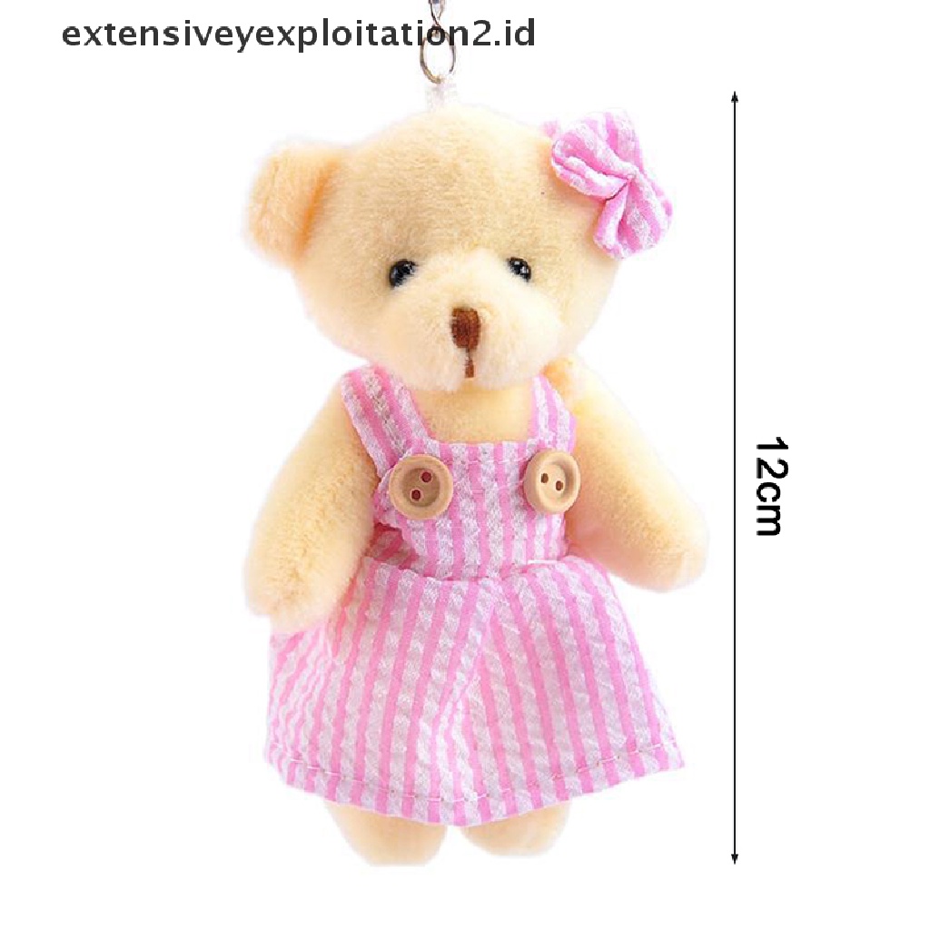 Gantungan Kunci Boneka Teddy Bear Bahan Plush Untuk Hadiah Teman