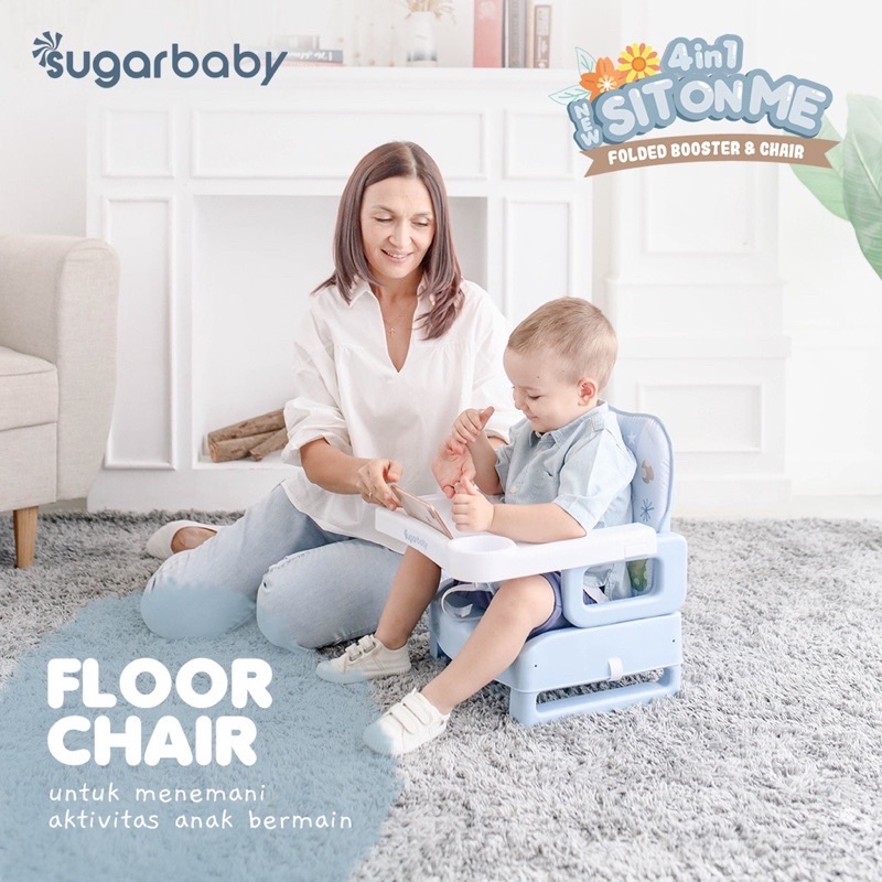 Sugar Baby Sit On Me Folded Booster &amp; Chair 4in1 SugarBaby