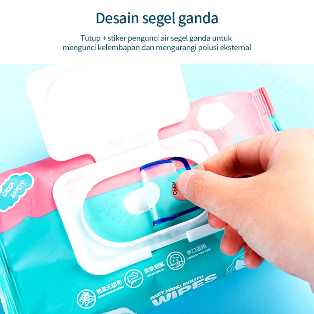Tisu Basah 80s Tissue Basah Non perfumed non Alcohol,Aman Untuk Mata, Mulut dan Telinga Kucing/Anjing