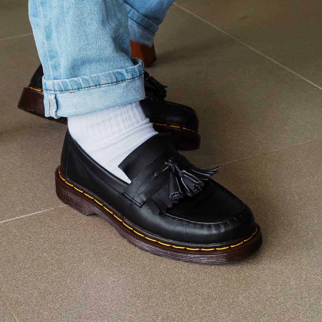 Sepatu kulit Asli Pria Slip On Loafers Formal | SB NARA BLACK