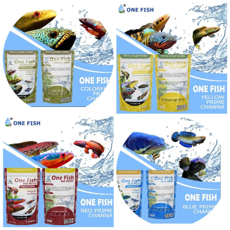Pelet Premium one fish Red Channa 100g Pakan Ikan Chana Cana Merah Sampit Barito Pulchra Asiatica RS