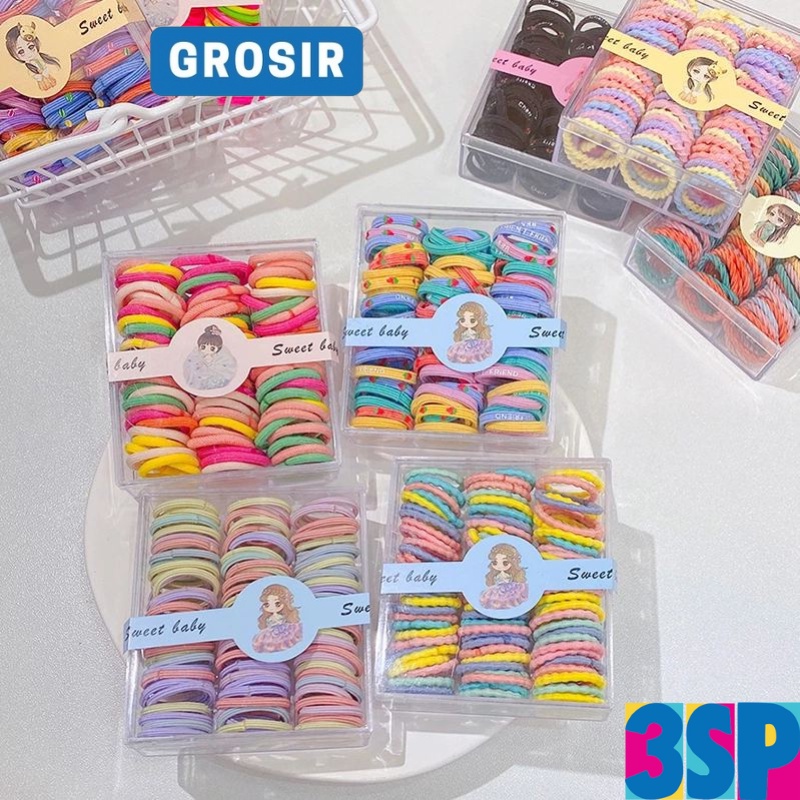 3SP | ART76 Set Gift Ikat Rambut Anak Perempuan Kado Anak Set Aksesoris Rambut Anak Free Kotak Ikat Rambut Anak Perempuan Karet Rambut Anak Murah