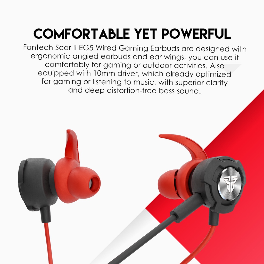 Earphone Gaming Earbuds Fantech SCAR II EG5C SCAR-II EG-5 EG 5