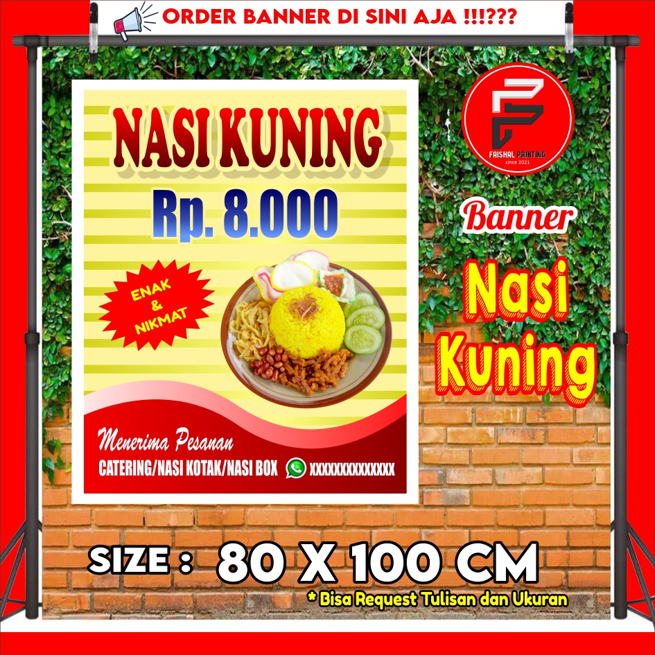 Jual Spanduk Nasi Kuning Banner Warung Nasi Kuning Spanduk Jual