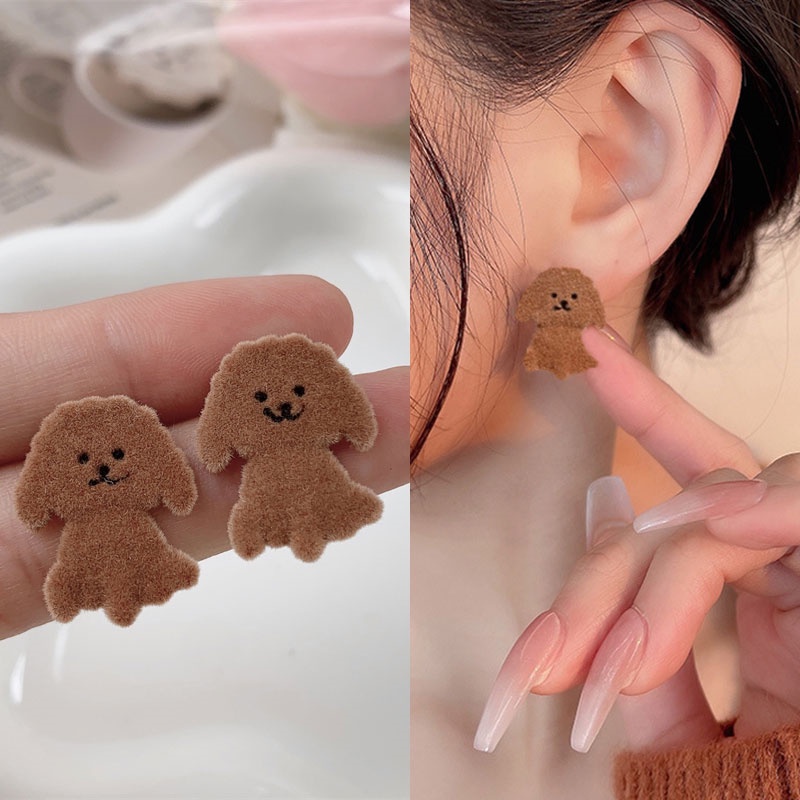 Anting Desain Kartun Kelinci Anjing Untuk Wanita