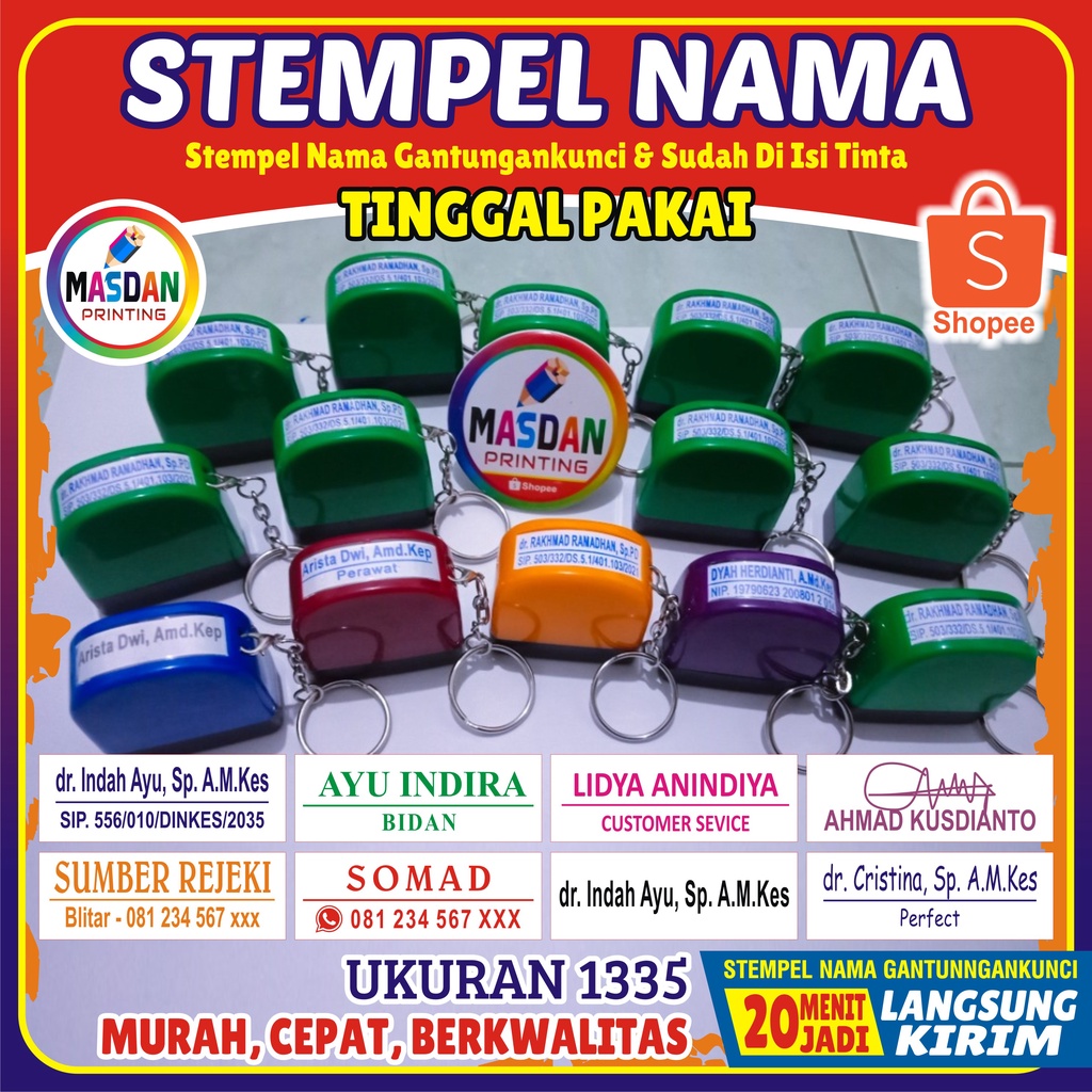 

STEMPEL NAMA DOKTER PERAWAT BIDAN LUNAS CUSTOM GANCI