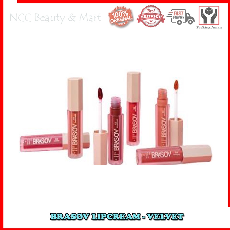 * NCC * Brasov Lipcream Velvet Lip Cream Make Up Bibir Makeup - Netto 4 gr