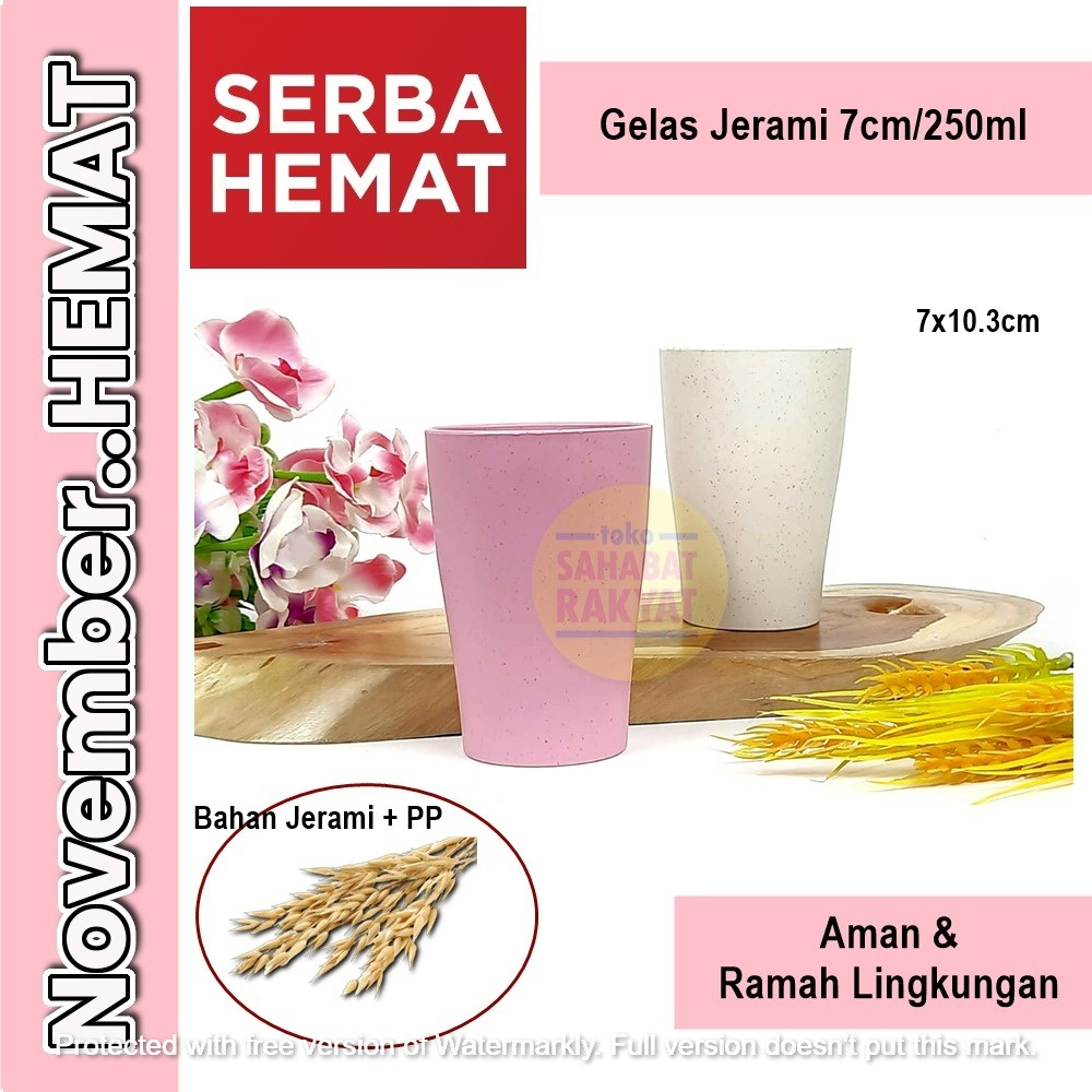 Gelas/Cangkir/Mug Bahan Jerami