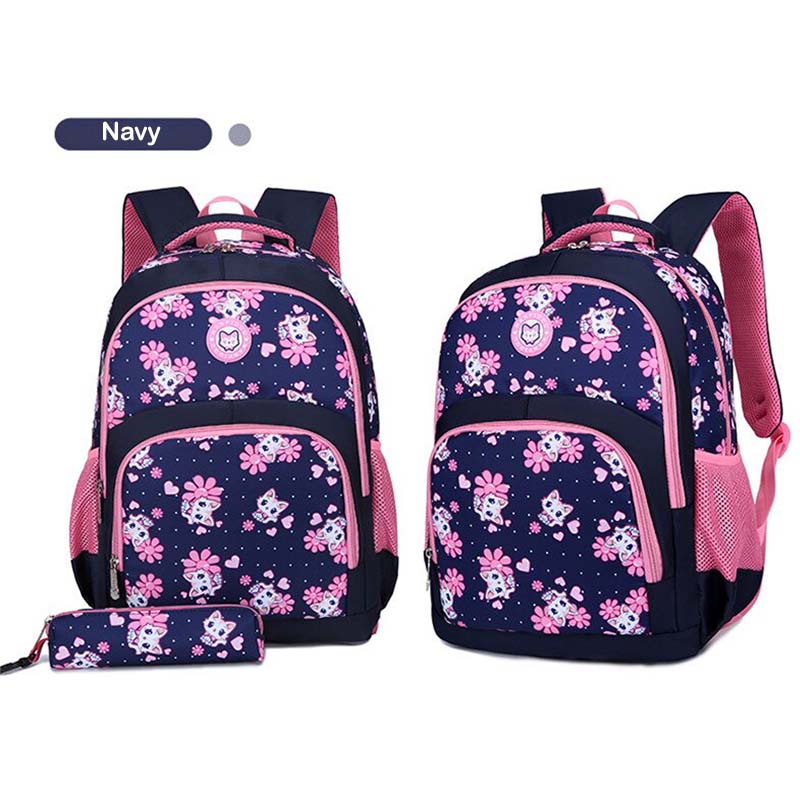 Tas sekolah SD SMP SMA kucing WANPIDOU lucu canvas premium muat buku