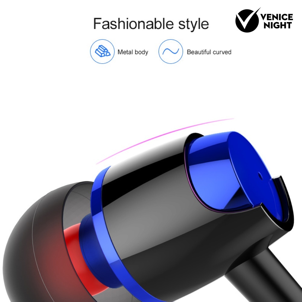 (VNEP) (Berkabel) 3.5mm Universal In-ear Earphone Bass Headphone dengan Mic untuk Ponsel Tablet