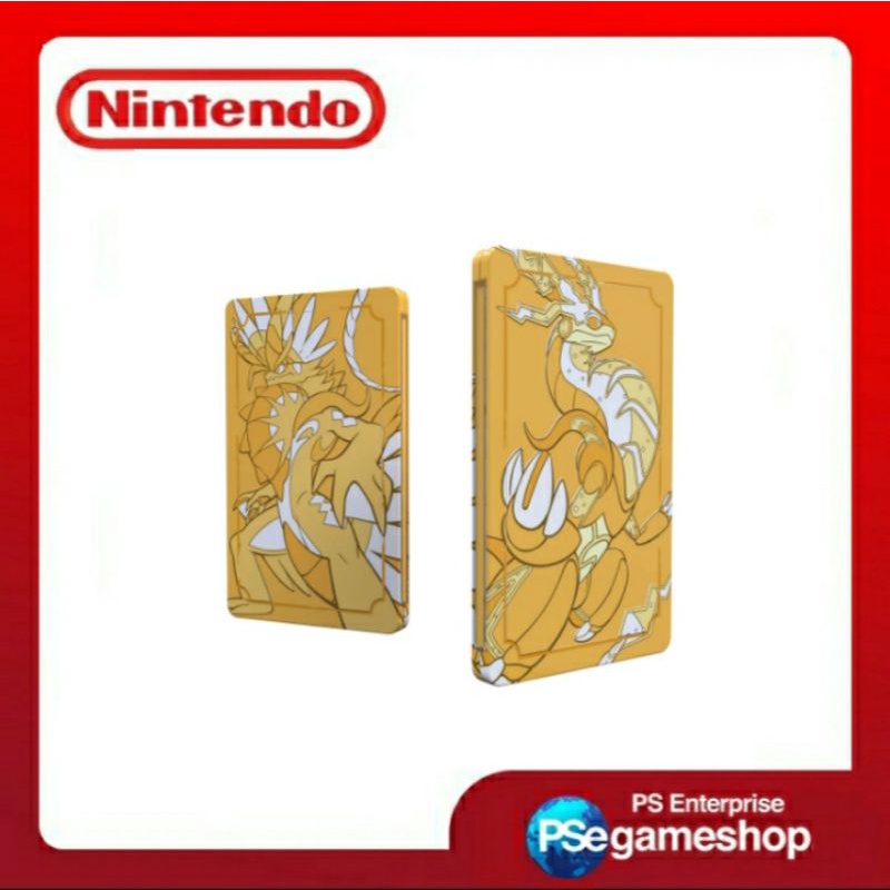 Switch Pokémon Scarlet and Pokémon Violet Dual Pack Steelbook Edition - Steel case Only (Gold)