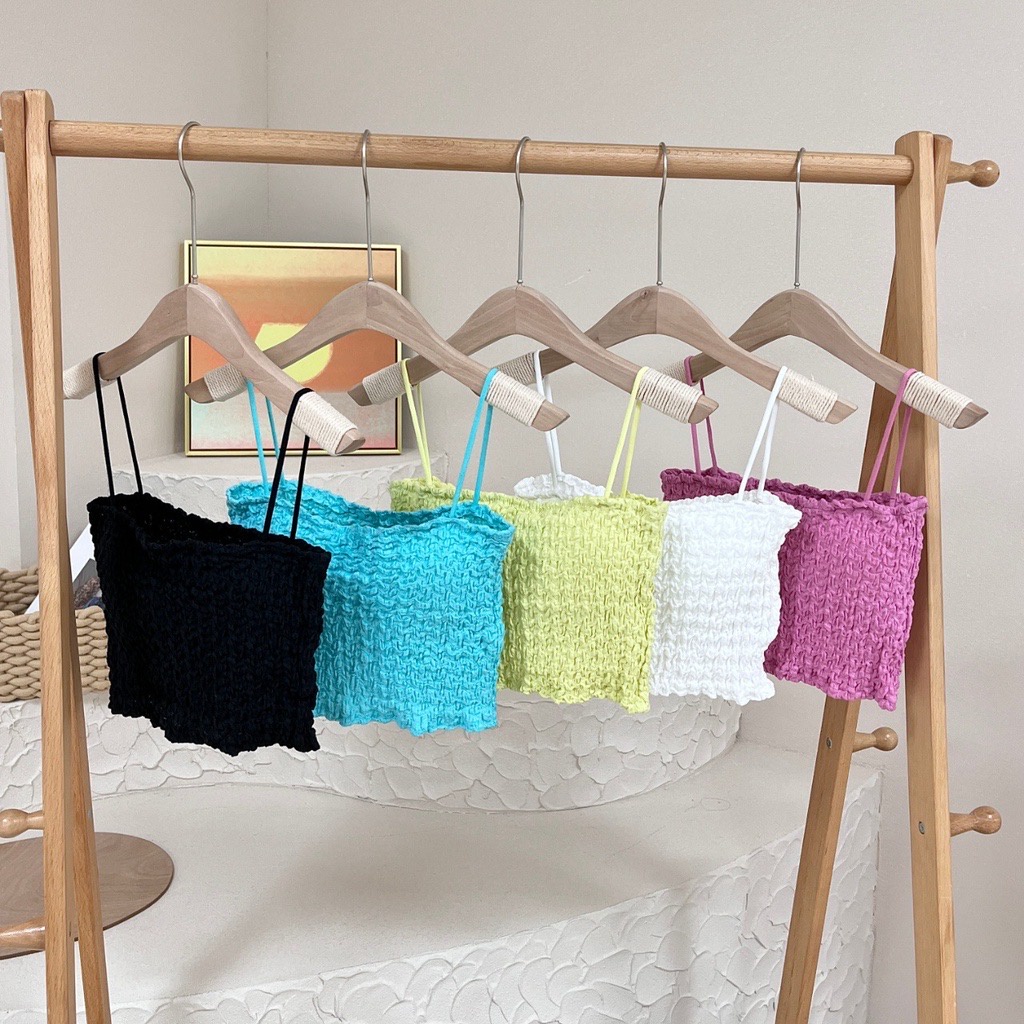 TT020 - Tank Top Crop Top Bra Korean Style Import 113/Tank Top Kerut