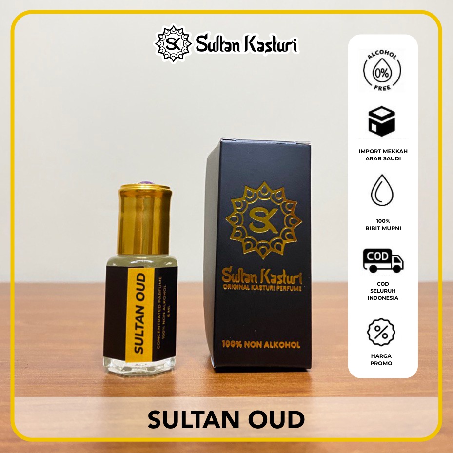 Sultan Oud - Parfum Sholat Minyak Wangi Sultan Oud Original Sultan Kasturi (NON ALKOHOL)