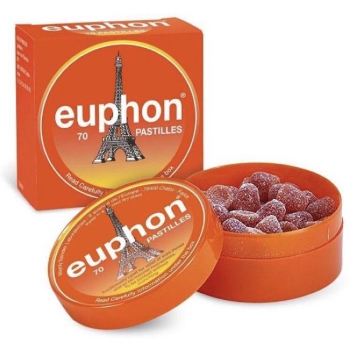 

Permen Tenggorokan Leher Euphon Pastilles Relief Sore Throat 70 pcs