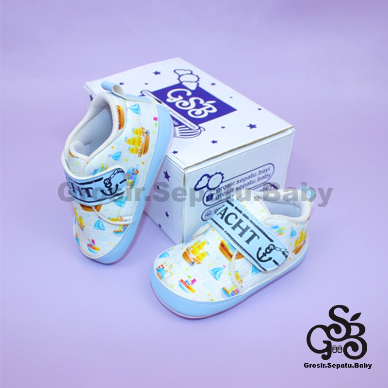 prewalker sepatu bayi laki laki perempuan umur 2 - 12 bulan model casual YACHT Kapal ringan &amp; fleksibel