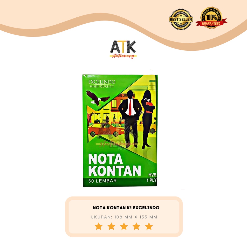 

Buku Nota K1 Kontan 1 Rangkap / 1Ply Kecil Excelindo isi 50 Lembar atk