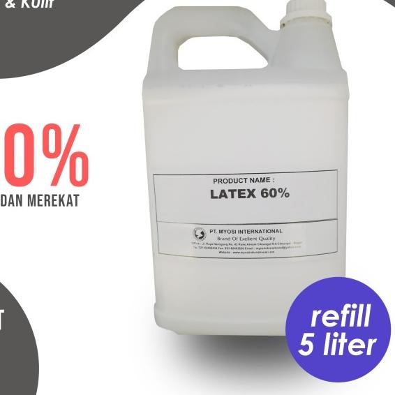 

Myosi Lem Latex Cair 60% untuk Busa / Kulit Latex 5 Liter