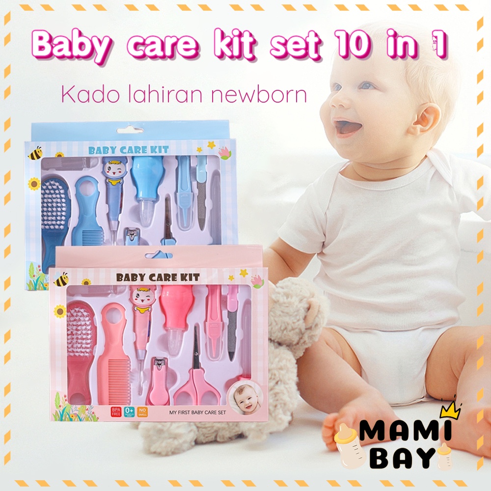 OKEYI Baby Care Kit Set 10 in 1/Gunting kuku bayi/Sisir Baby/Kado lahiran newborn