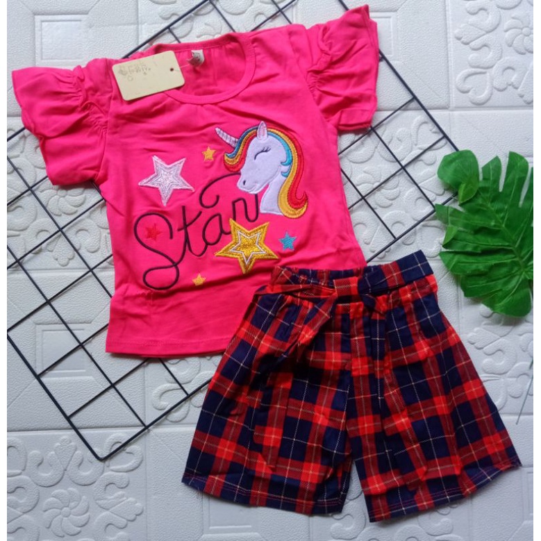 [0-8T] BAJU SETELAN ANAK UNICORN IMPORT / SETELAN IMPORT ANAK PEREMPUAN UNICORN