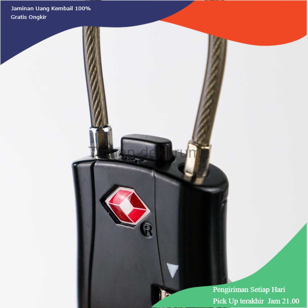 TD-PR2 TRAVELSKY Gembok Koper TSA Padlock Kode Angka 3 Digit - TSA007