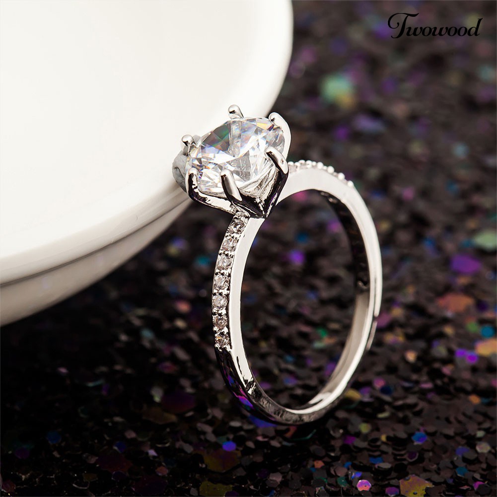 Cincin Jari Cubic Zirconia Untuk Wanita