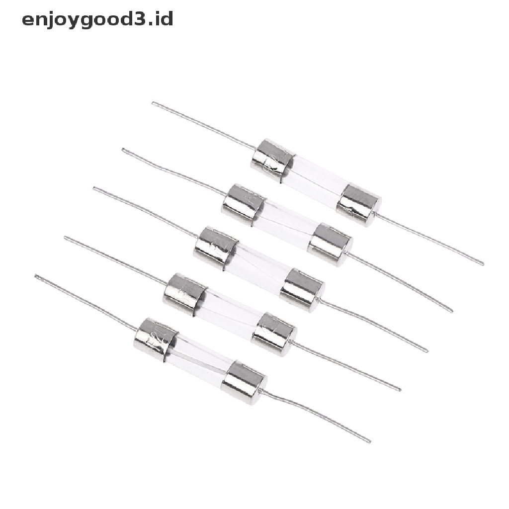 10 Pcs Sekering Kaca Axial 5 265v 20MM 250V Dengan Tabung Kawat Timah