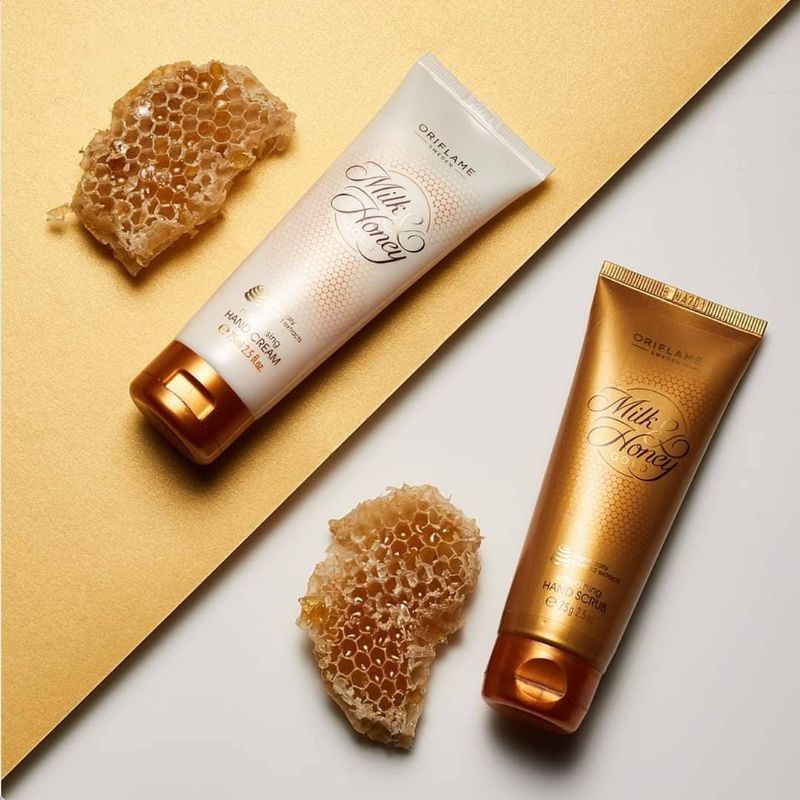 PROMO Milk &amp; Honey Gold moisturising Hand Cream//Milk &amp; Honey Gold Smoothing Sugar Scrub Small Pack