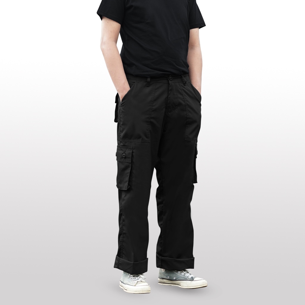 PLAIN AS DAY - TOBEY CARGO PANTS - BLACK