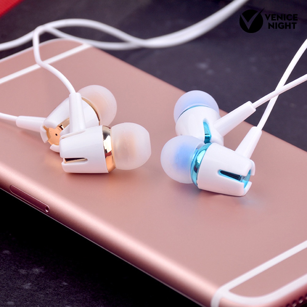 (VNEP) (Berkabel) Universal Kebisingan Membatalkan Stereo In-ear Earphone Headset Telepon dengan Mic