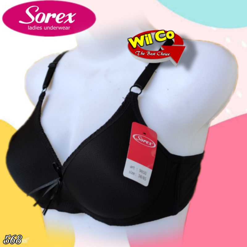 K568 - BRA/BH WANITA SOREX BUSA TANPA KAWAT CUP B KAIT DUA SIZE 34 - 40