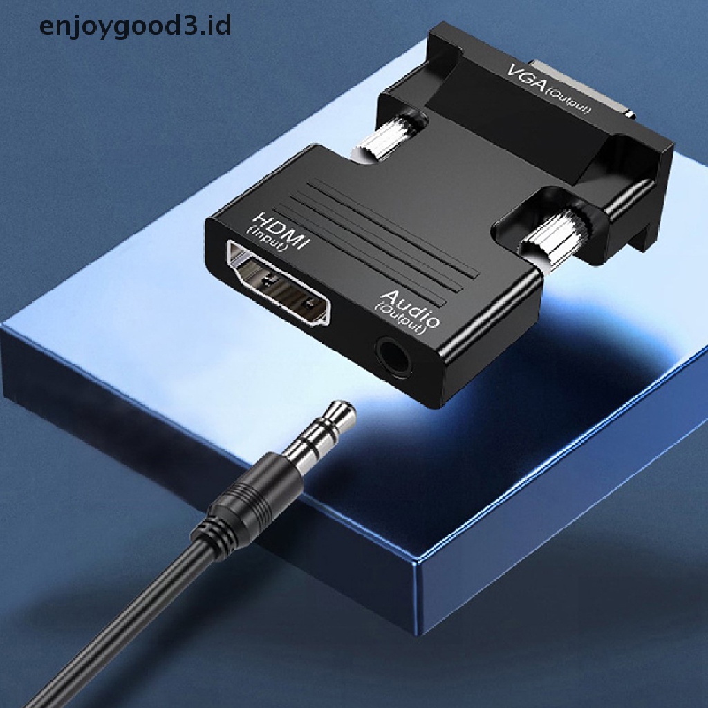 Adapter Konverter HDMI Female Ke VGA Male 1080P Dengan Audio