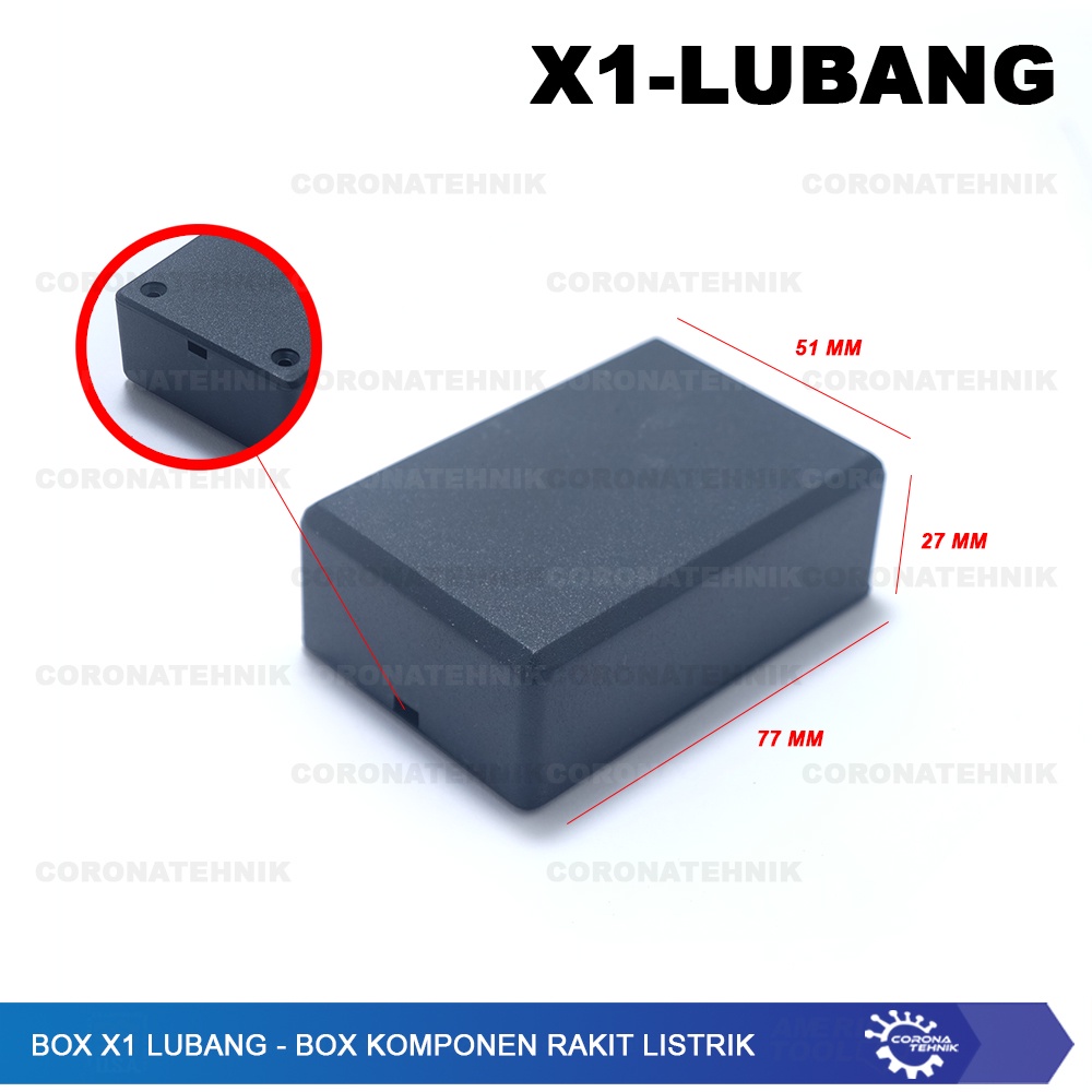 Box X1 Lubang - Box Komponen - Box Rakit Elektronik