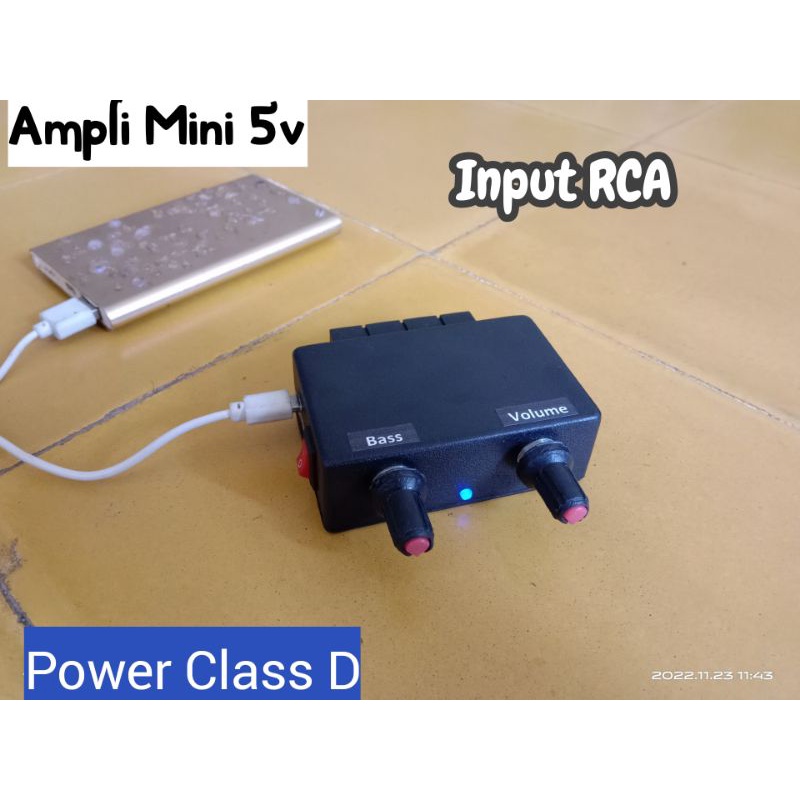 Ampli mini 5v (vol_bass) input RCA
