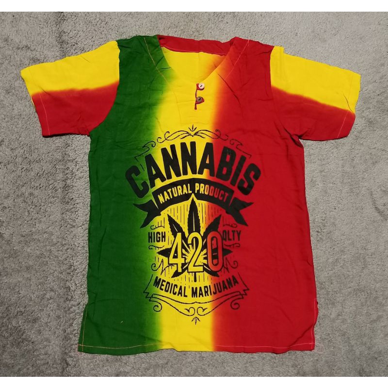 Grosir Baju Pantai Kaos Pantai Reggae Rasta Jamaica Bob Marley 420 Tie Dye